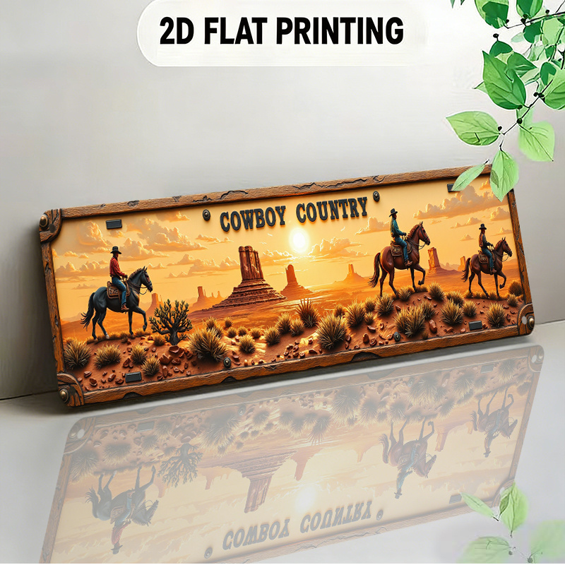 TEMU 2d Flat Design Signboard Western-style Decorative Item Featuring Desert Landscape Suitable For Bars Living Rooms Restaurants Theme Parks And