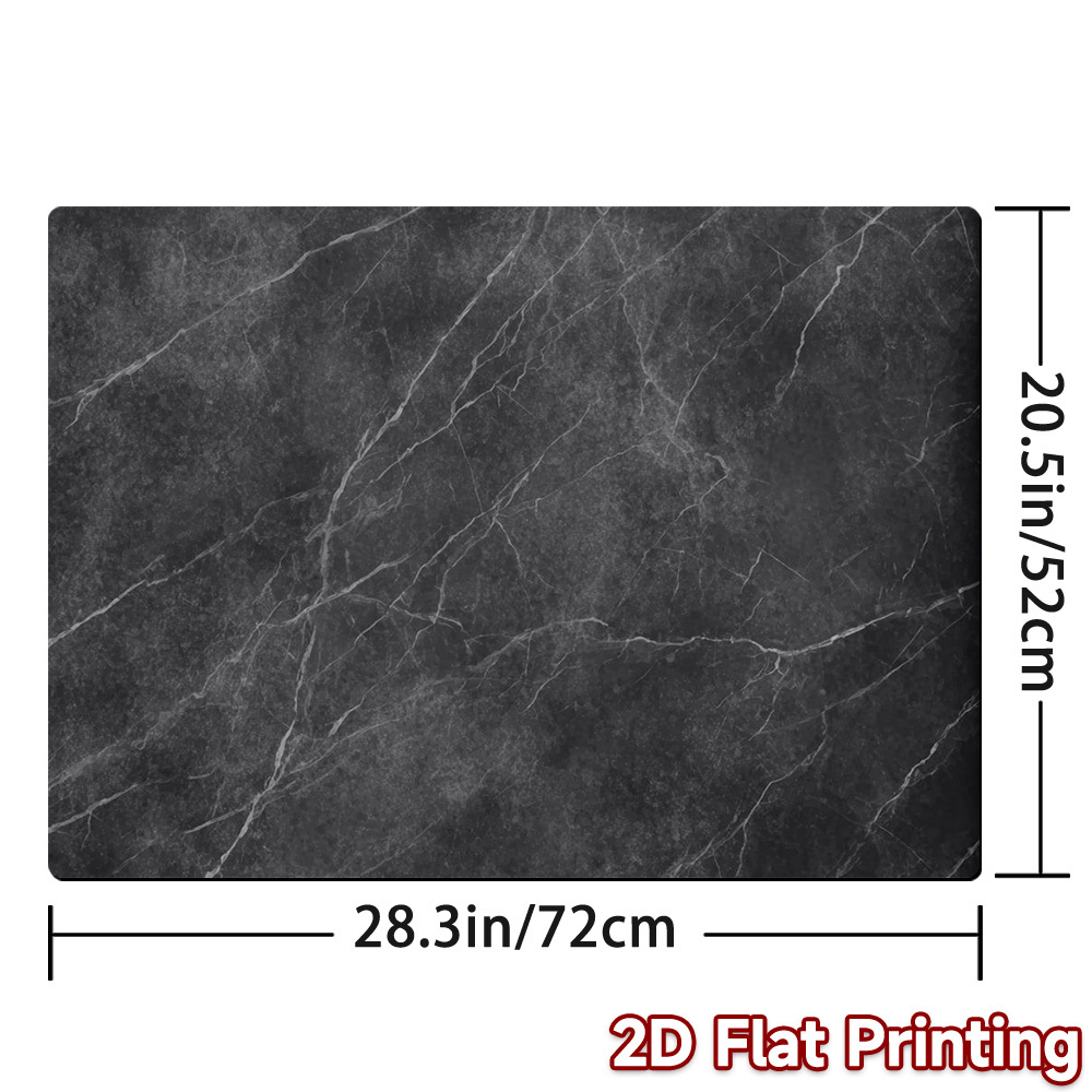 TEMU 1pc, 2d Flat Printing Furnace Protective Mat Dark Marble Veins(1), Suitable For Cut At Will, Ideal For Kitchens With Electric And Glass Stoves,
