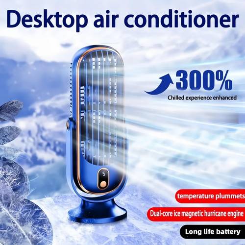 2026 portable air conditioner and cooler dual motor 5 speed 720 surround cooling fan powerful summer air conditioning fan quiet usb desktop fan suitable for home office bedroom travel camping rv outdoors ideal gift