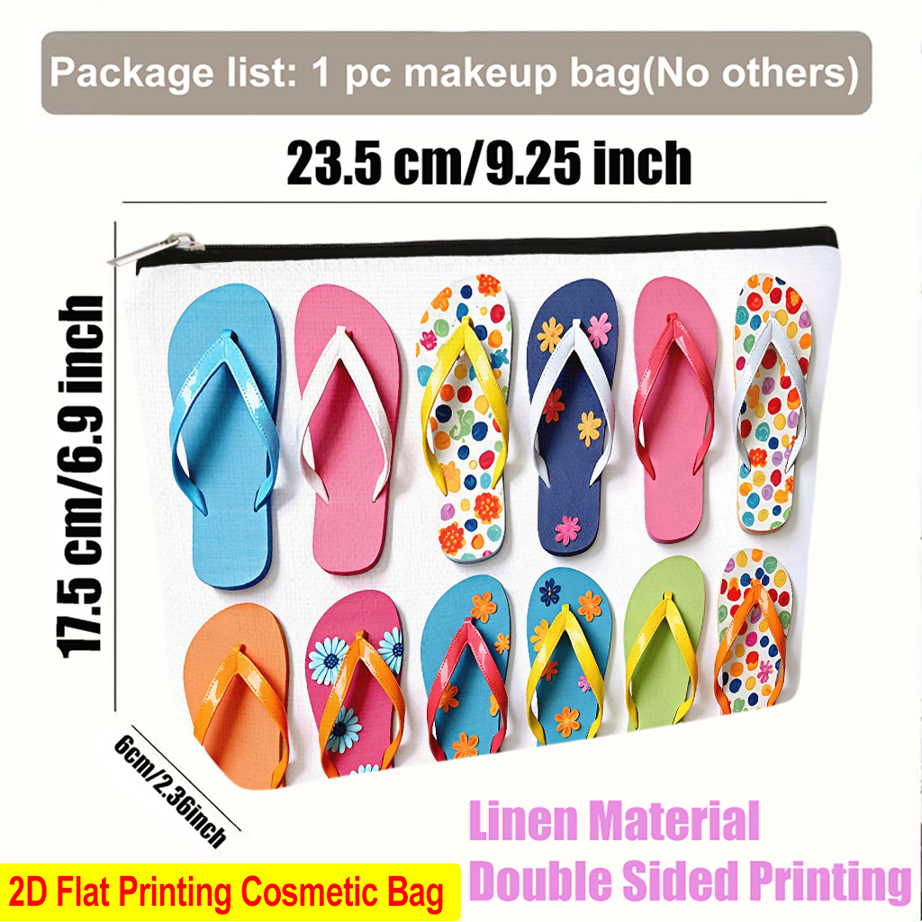 TEMU 1pc Makeup Bag, Multi-style Colorful Large Capacity Toes Shoe Shaped Cosmetic Bag, Cosmetic Storage Bag, Washable Travel Toiletry Bag With