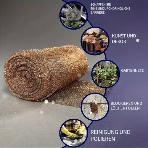 hergestellt aus 100% reinem kupfer, hält es nagetiere und nagende tiere fern und hält gleichzeitig insekten vom garten fern.