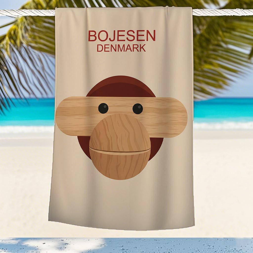 TEMU 1pc Bojesen Pattern Printed Beach Towel, Beach Towel For Beach, Outdoor And Festivals, Super Soft And Romantic. Aesthetic Design Enhances ,