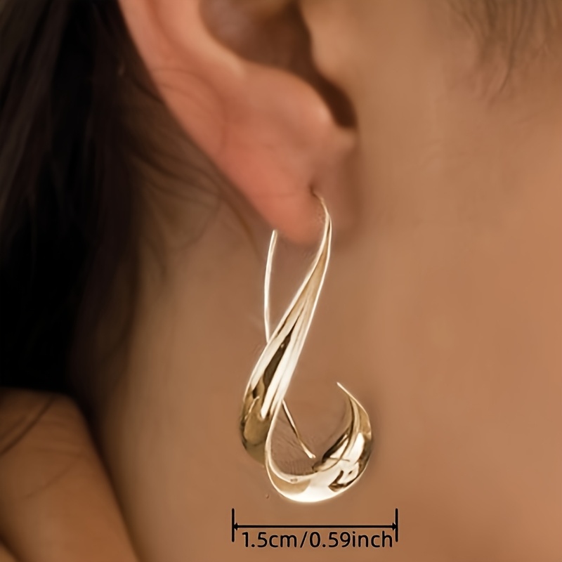 1 Pair 925 Sterling Silver Bohemian Style Hook Earrings - Vintage, Irregular Knotted Design, Suitable for Women, Daily Wear And Gifts