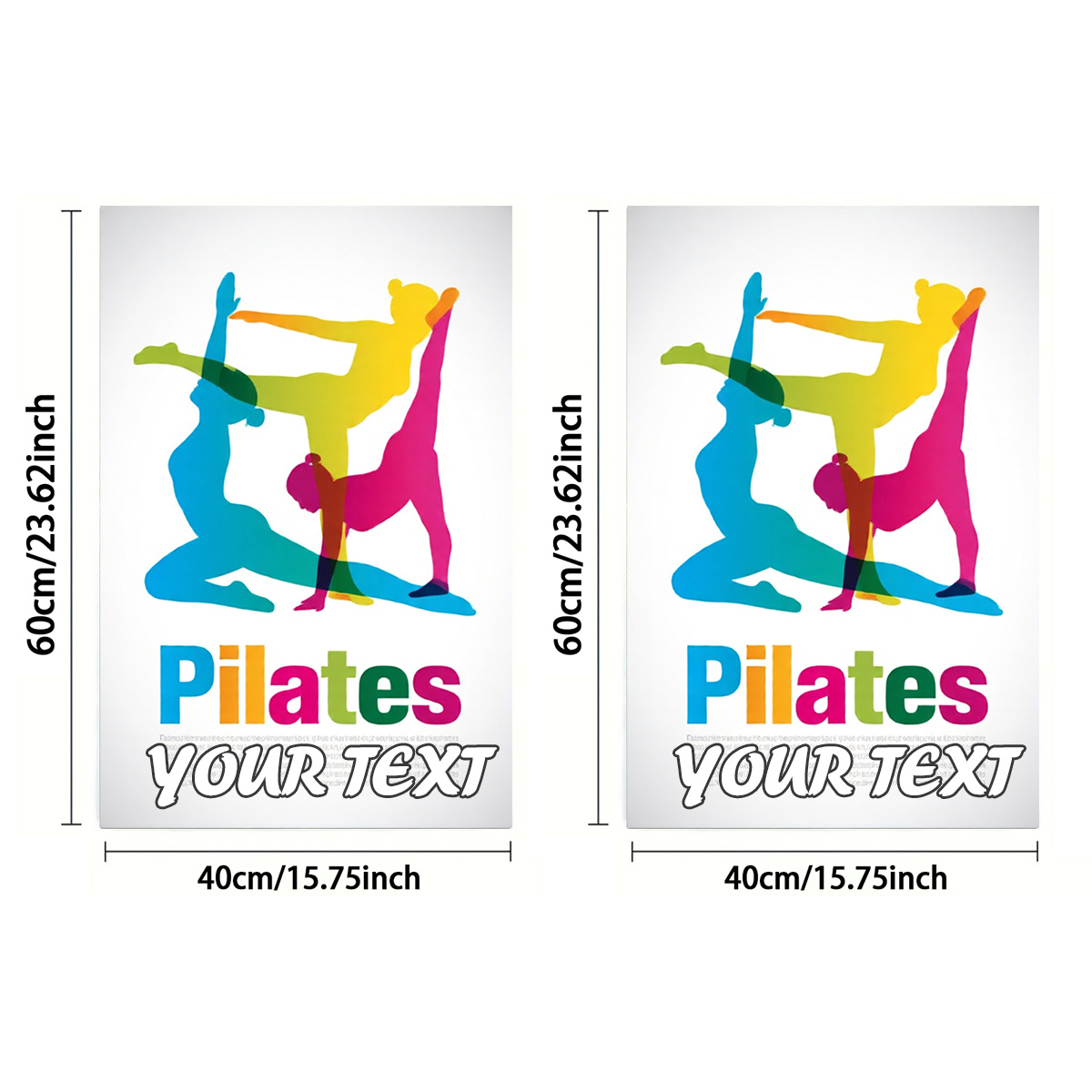 TEMU Asciugamani personalizzati 1/2 pz, stampa su un , rettangolari 40X60 cm, motivo 2D Pilates stile cartone animato, personalizzazione in gruppo,