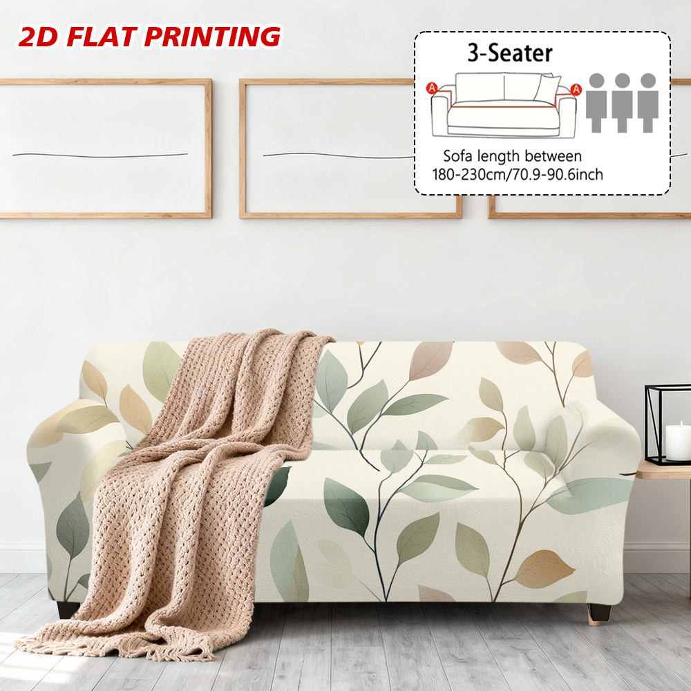 TEMU 1pc Pastel Branches Sofa Cover, Suitable For 1-4 Seater Sofas, Perfect For Living Rooms, Bedrooms, Dining Zones, Bright , Comfortable Nooks And