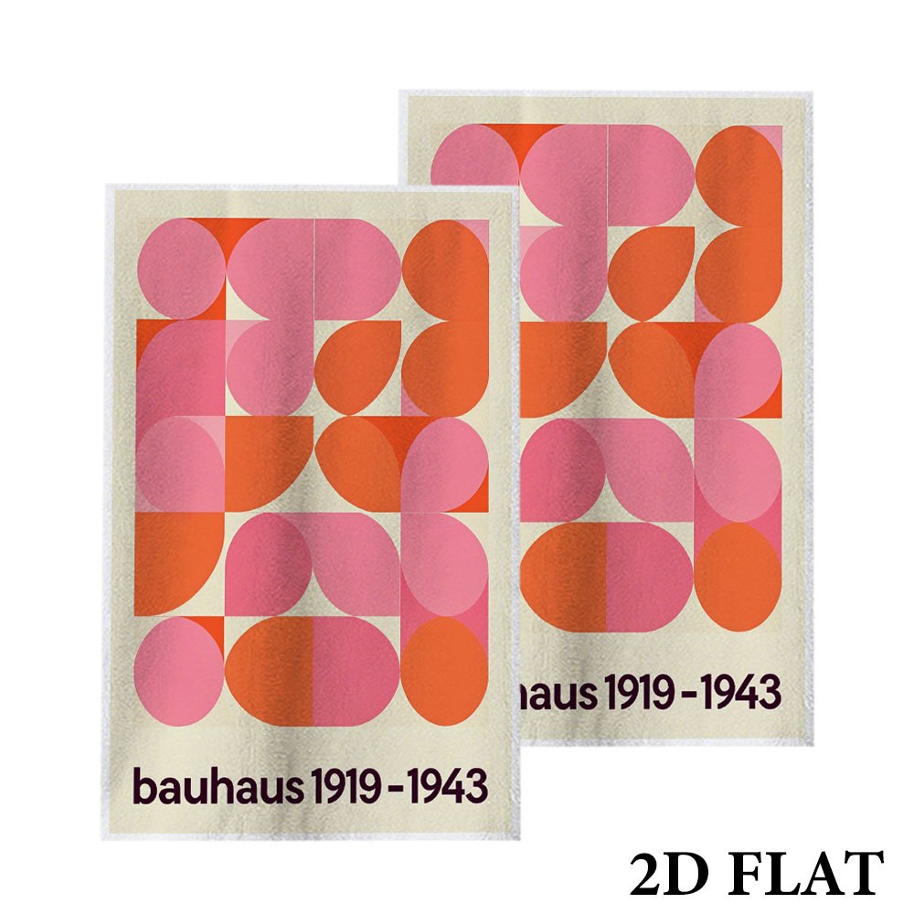 TEMU 2d Flat 2pcs Dish Towels, Orange And Pink Poster Words Baus 19, Lightweight, Durable, Soft And Comfortable, Quick To Dry, Machine Washable.