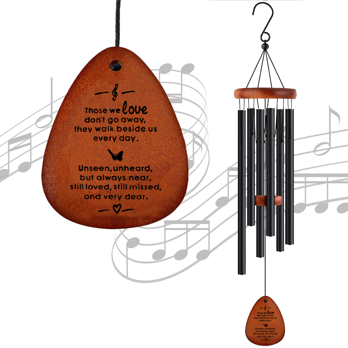 TEMU 1pc Metal Wind Chime Symbolizes That Our Will Never Leave Us. Though We Cannot See Or Them, Are Close , And . A Christmas/easter/father's