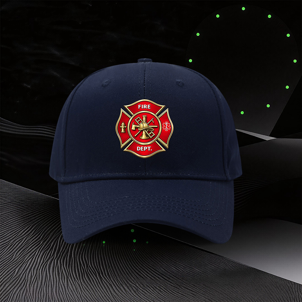 TEMU 1pc Firefighter Print Adjustable Hat, Men's And Women's Outdoor Sports Style, Suitable For , , Friend Gatherings, Fans Must-have, Fashionable