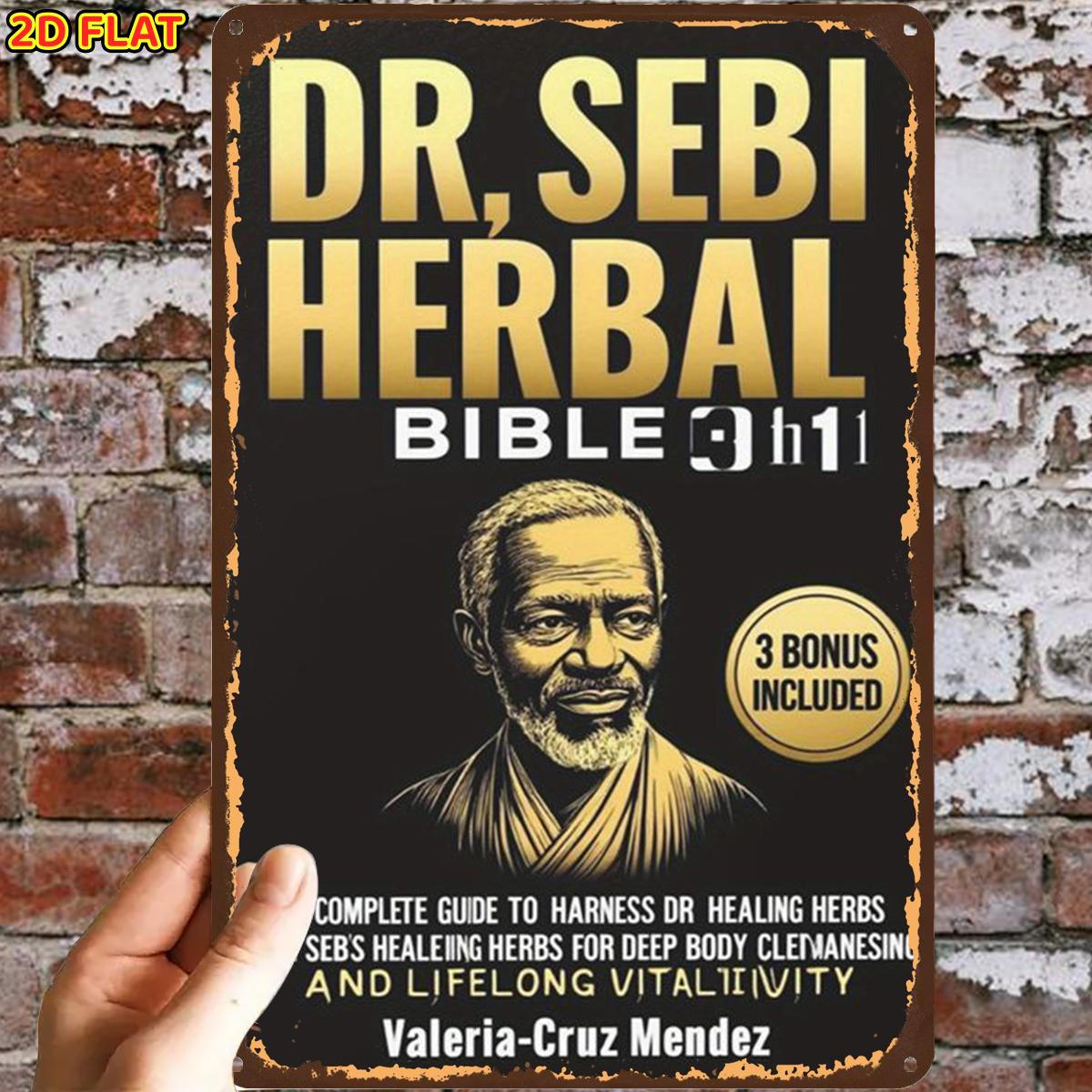 TEMU 2d Flat, 2d Flat,1pc, Herbal Bible 3rd Editionmetal Iron Sign, Pre-drilled Holes, Suitable For Indoor, Garden,outdoor, Home, Office, Toilet