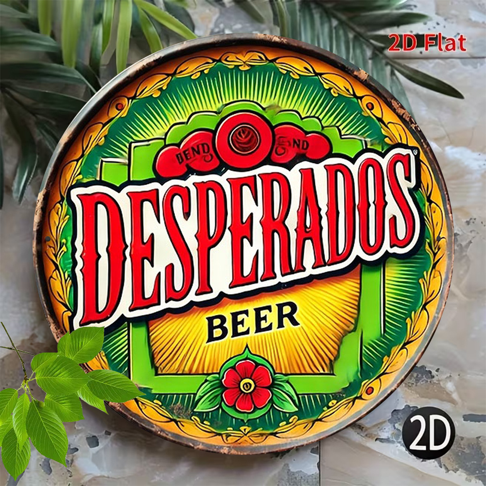 TEMU 2d Flat, 1pc Beer Themed Vintage Wall Sign - Retro Beer Bar Decor Suitable For Bar, Restaurant, Cave,, Decoration - Plaque Gift For Beer Lovers,