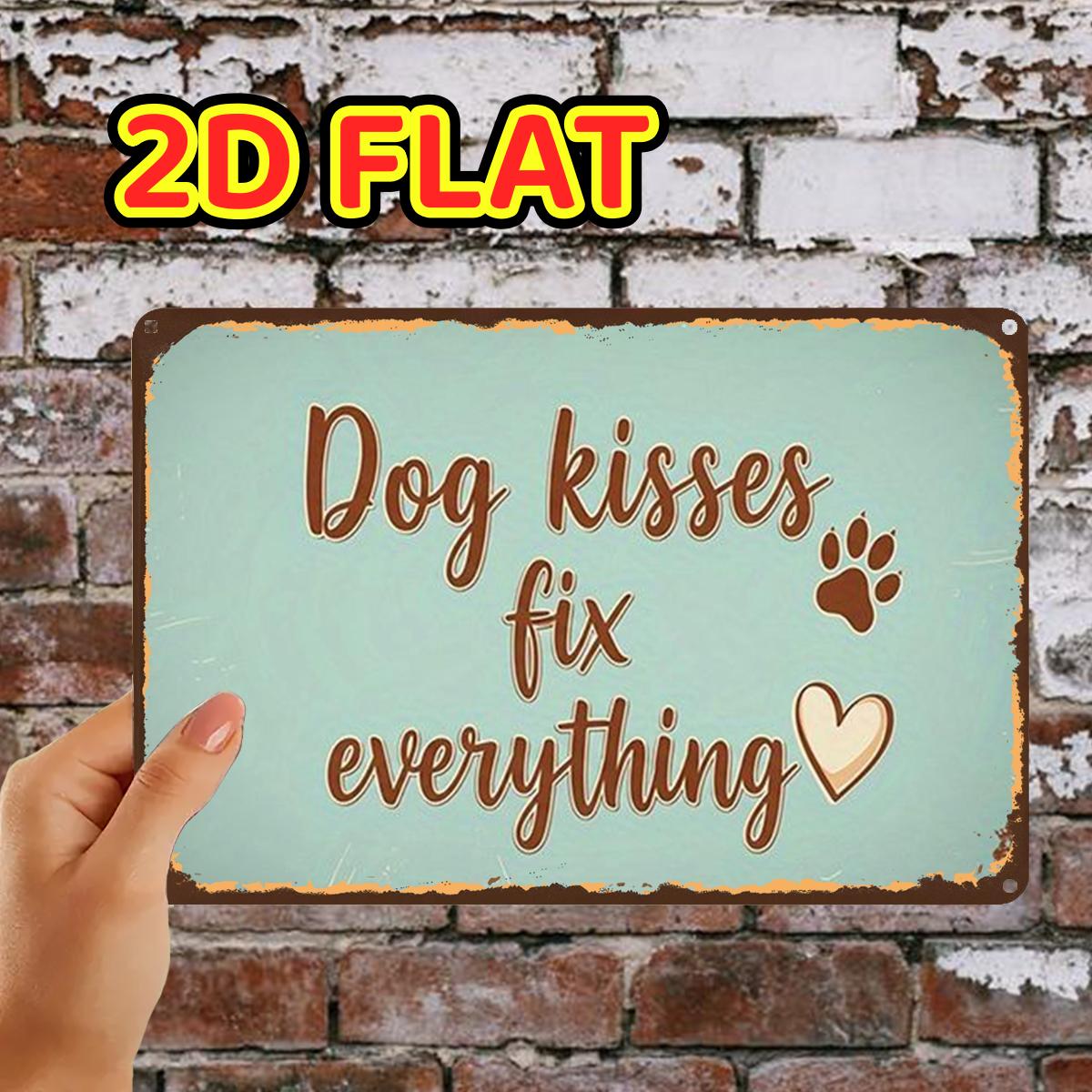 TEMU 2d Flat, 1pc, Dog Fix Everything Signmetal Iron Sign, Pre-drilled Holes, Suitable For Indoor, Garden, Outdoor, Home, Office, Toilet Decoration
