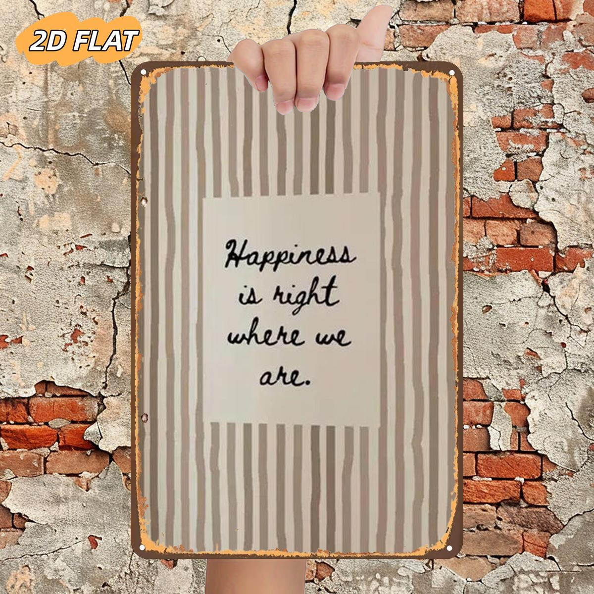TEMU 2d Flat, 2d Flat 1pc, Right Where ,metal Lron Sign,size(8"x12"/20cm*30cm)decoratve Paintings/room/restaurant/bar/door/garage Decor, 2d Flat