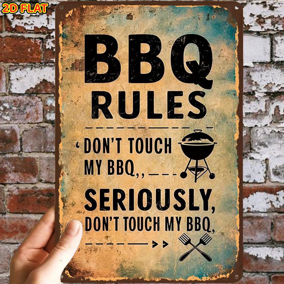 TEMU 2d Flat, 2d Flat,1pc,rustic Sign Vintage Stylemetal Iron Sign, Pre-drilled Holes, Suitable For Indoor, Garden,outdoor, Home, Office, Toilet