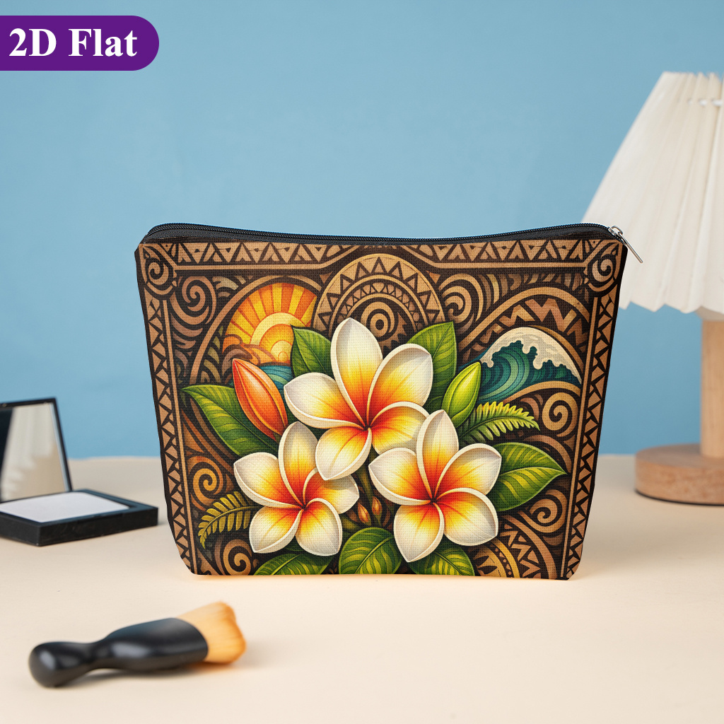 TEMU Cosmetic Bag 1pc, , Featuring , This Double-sided Printed Women's Cosmetic Bag Is Perfect For Storing Toiletries , A Stationery Organizer, A