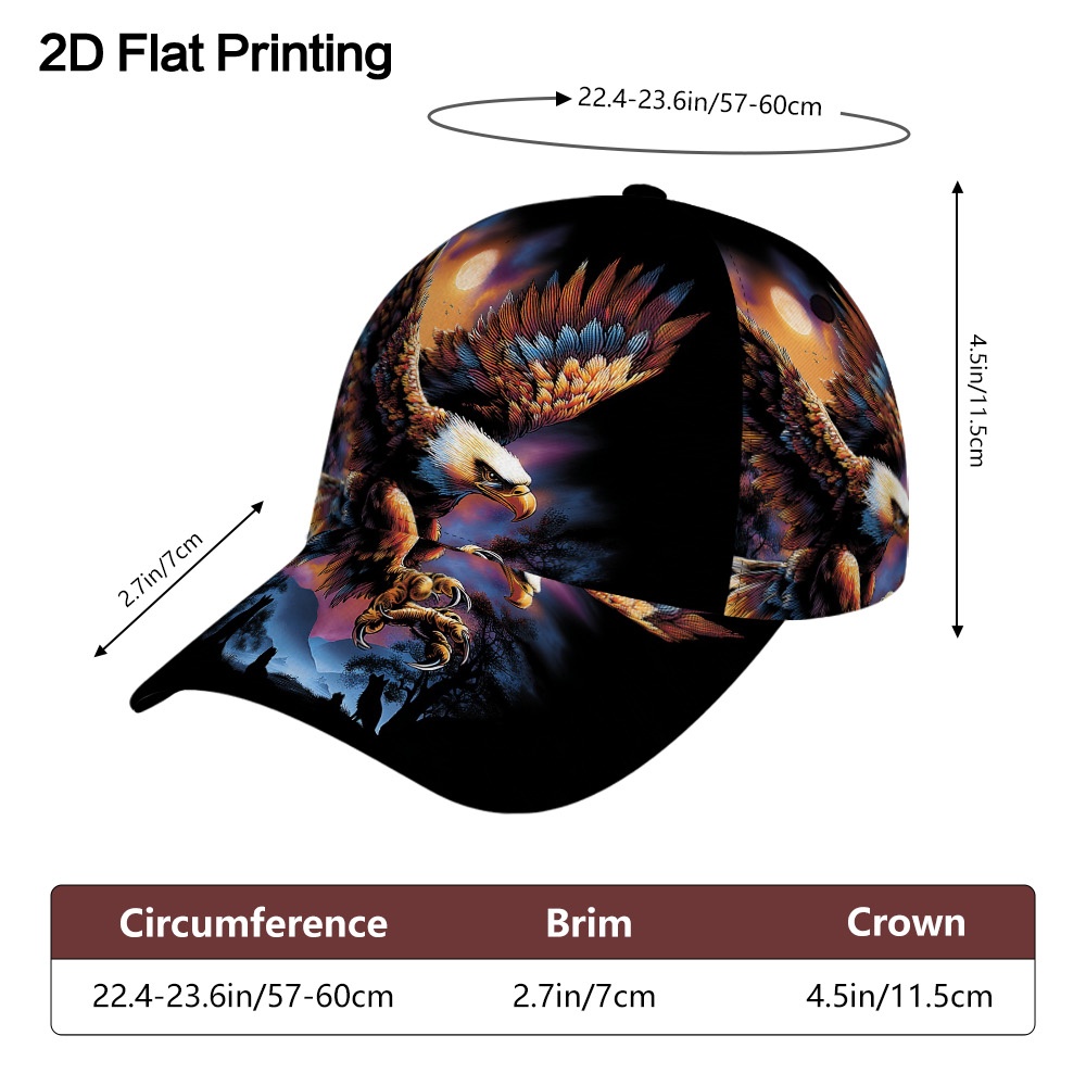 TEMU 1pc, Two-dimensional Flat Design Featuring A Bird In Flight Pattern Baseball – A Fashionable And Contemporary Duckbill Hat, From Lightweight And