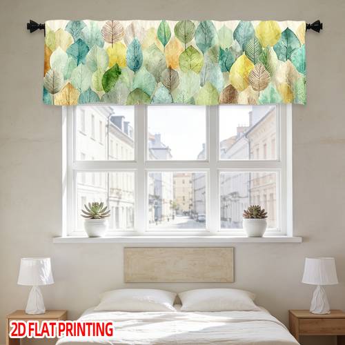 2d plat - 2d plat - 1 rideau de feuilles dautomne aquarelle 2d plat – parfait pour décorer fenêtres avec festive. pour les cafés, les salons, les cuisines
