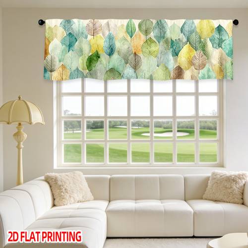 photo de l'article 2d plat - 2d plat - 1 rideau de feuilles dautomne aquarelle 2d plat – parfait pour décorer fenêtres avec festive. pour les cafés, les salons, les cuisines