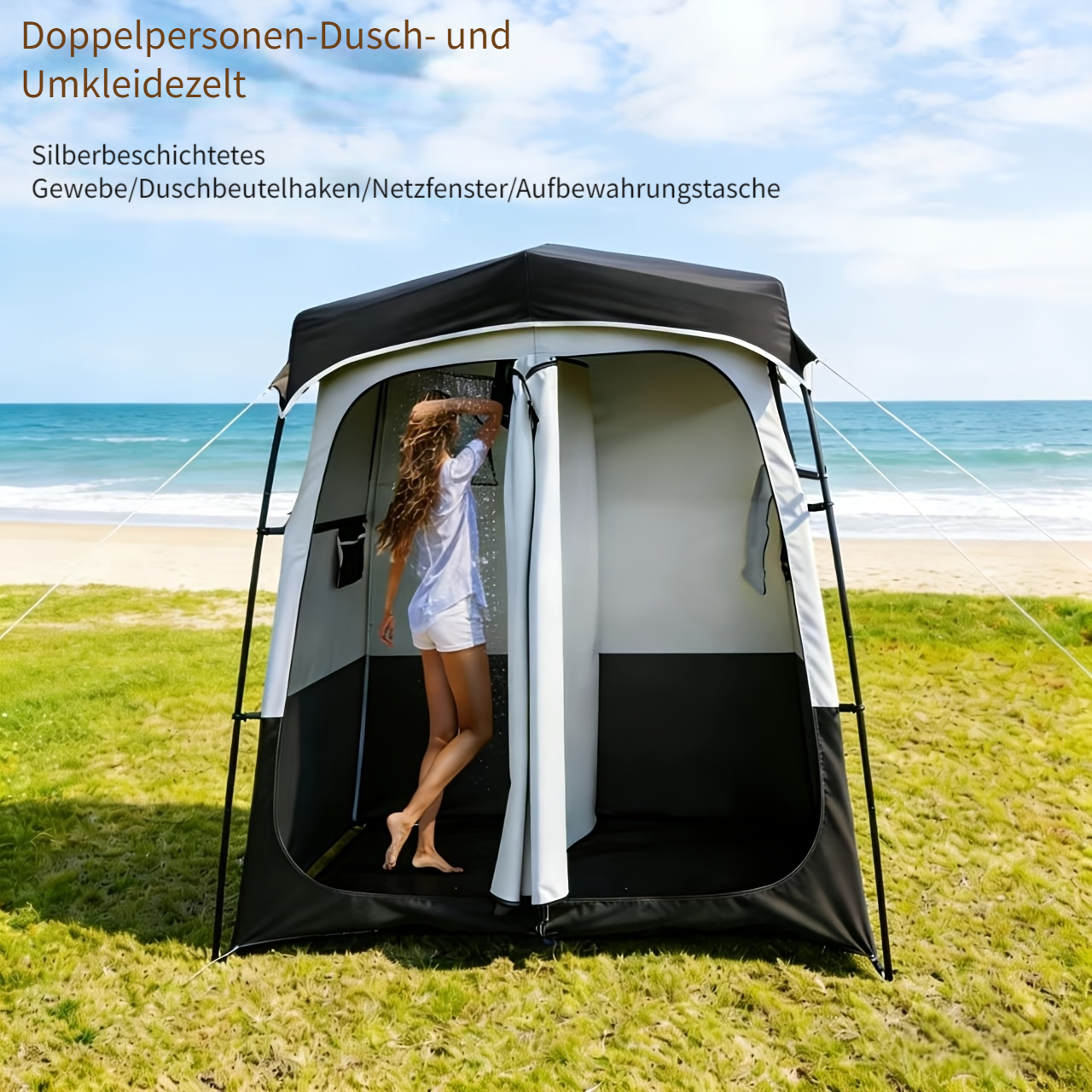 Pop-Up Duschzelt Outdoor Bookishbunny Pop Up Duschzelt – Outdoor Camping Sichtschutz, Dusche, WC & Umkleide – Leicht & Tragbar