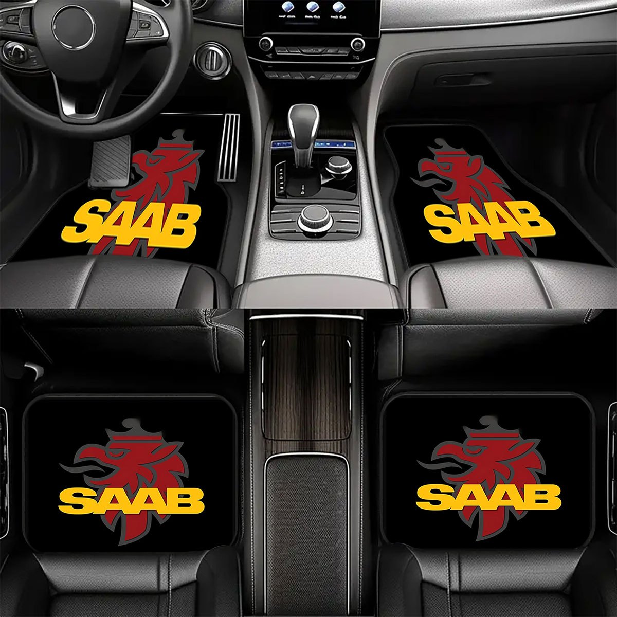 TEMU A Set Of 4 Red Eagle Car Mats With The 'for ' Slogan, Durable And Easy To Clean, Suitable For Machine Or Hand Washing, Compatible With Sedans,