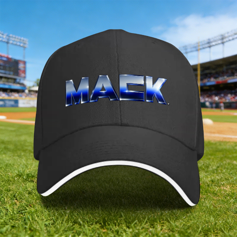 TEMU 1 Adjustable Sandwich Baseball With Mack Print Design, Unisex Outdoor Sports Style, Ideal Gift For Camping Trips, Music Festivals, And Daily