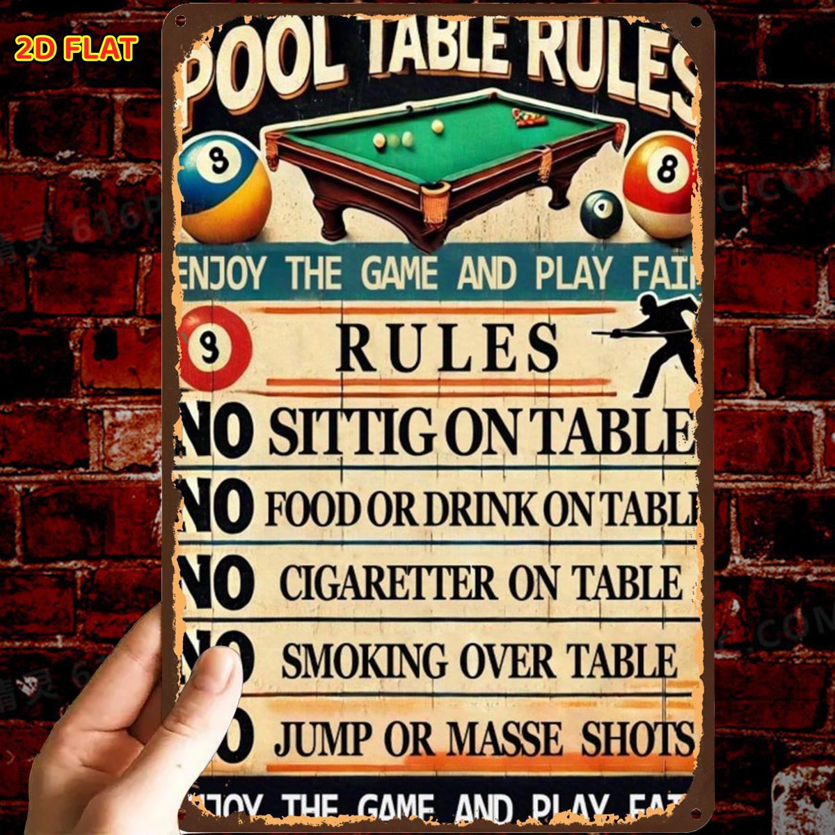 pool table rules sold on Temu Australia
