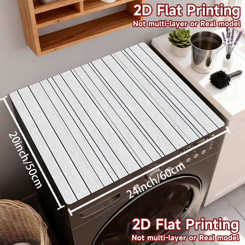 1  washing machine cover coffee mat suitable for   machine coffee maker bath tub anti mildew vertical stripes dish drying pad pet mat kitchen bathroom decor for washstand cup pad 2d flat
