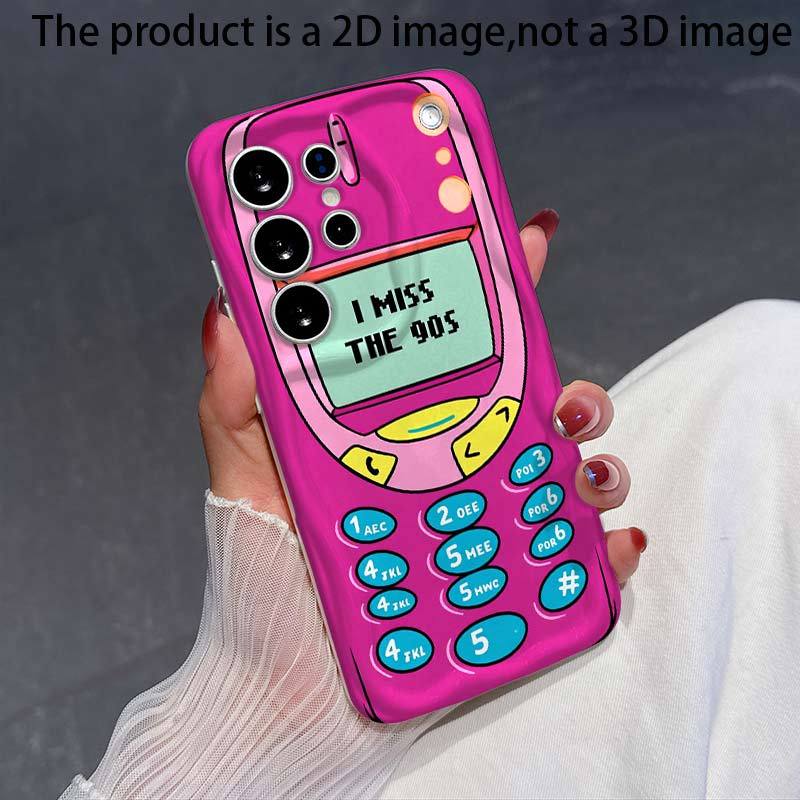 TEMU Phone Case: 1, Pink Phone With "i Miss The 90s" On Screen Pattern Phone Case, Thick Shockproof Phone Case Suitable For Galaxy A02 A05s A07 A10