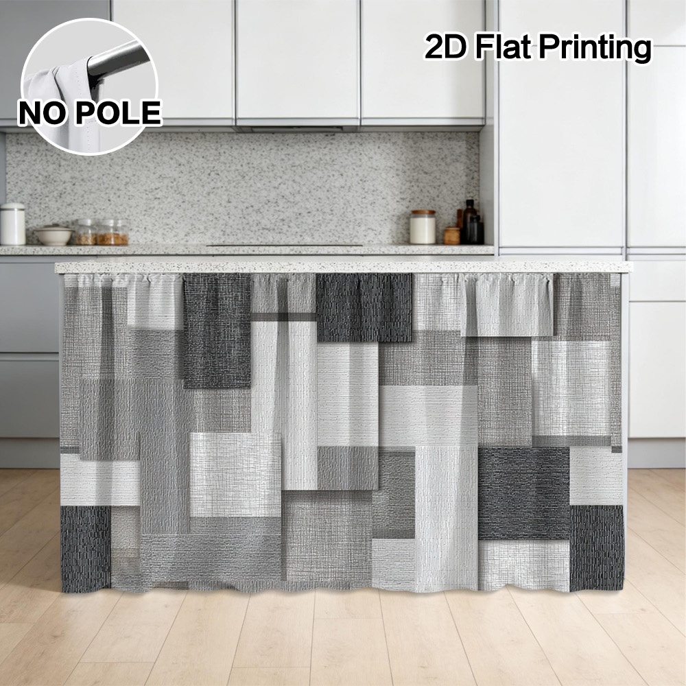 TEMU 2d Flat Cabinet Dust-proof Curtain Barrier Curtain Semi-transparent Cabinet Decorative Curtain, Modern Easy Semi-transparent Kitchen Cabinet