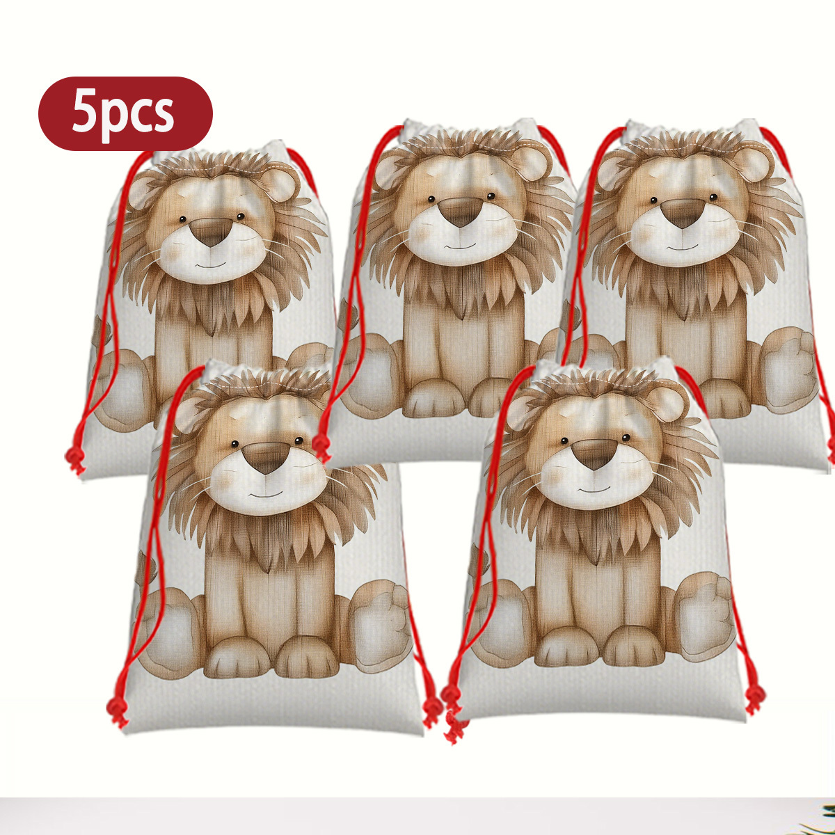 2D Flat Adorable Lion Stuffed Animal Toy