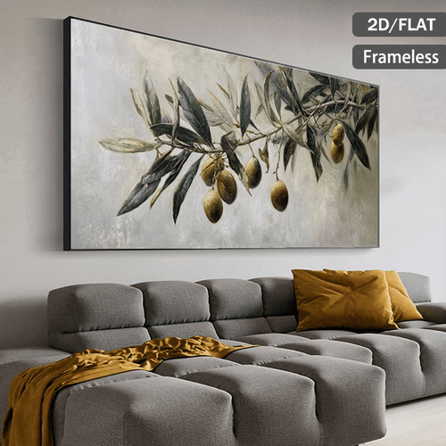 item picture 2d flat 2d flat 2d flat 1pc frameless canvas 2d flat painting 2d flat painting 2d flat painting 1pc frameless 31 49 x 62 99 inches 80 x 160 cm modern abstract with leaves and fruits printed art wall painting canvas painting home liv
