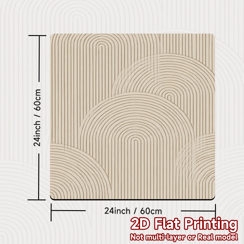 TEMU 1pc, 2d Flat Printing, Decorative Washer/dryer Protective Pad Waves, Polyester, Universal In , Home Improvement Pads, Exquisite And Practical