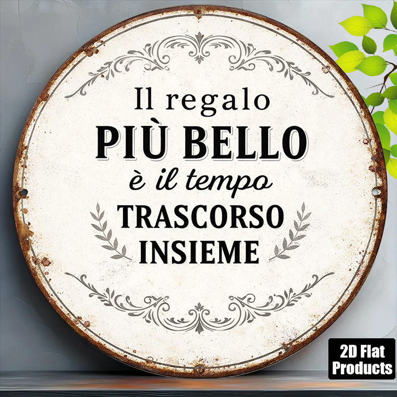 TEMU 2D Flat - 1pz 8 X 8In/20 X 20Cm Targa 2D Flat, Placca Retro su "", " Is Time ", Targa Decorativo, per Decorazione Soggiorno, Decorazione Camera