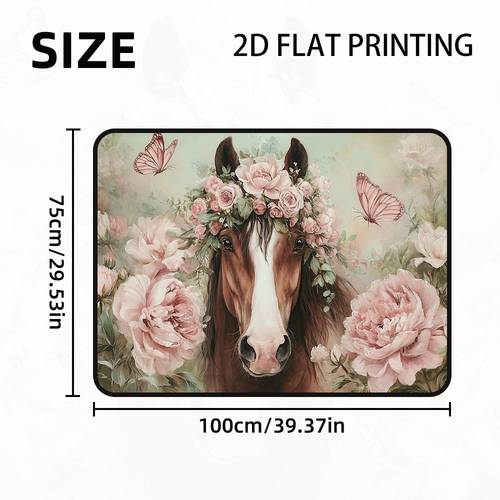 2d flat printing 1pc car mat and floral universal trunk liner for suv sedan or crossover ideal for business travel and maintaining vehicle interior vehicle cargo mat