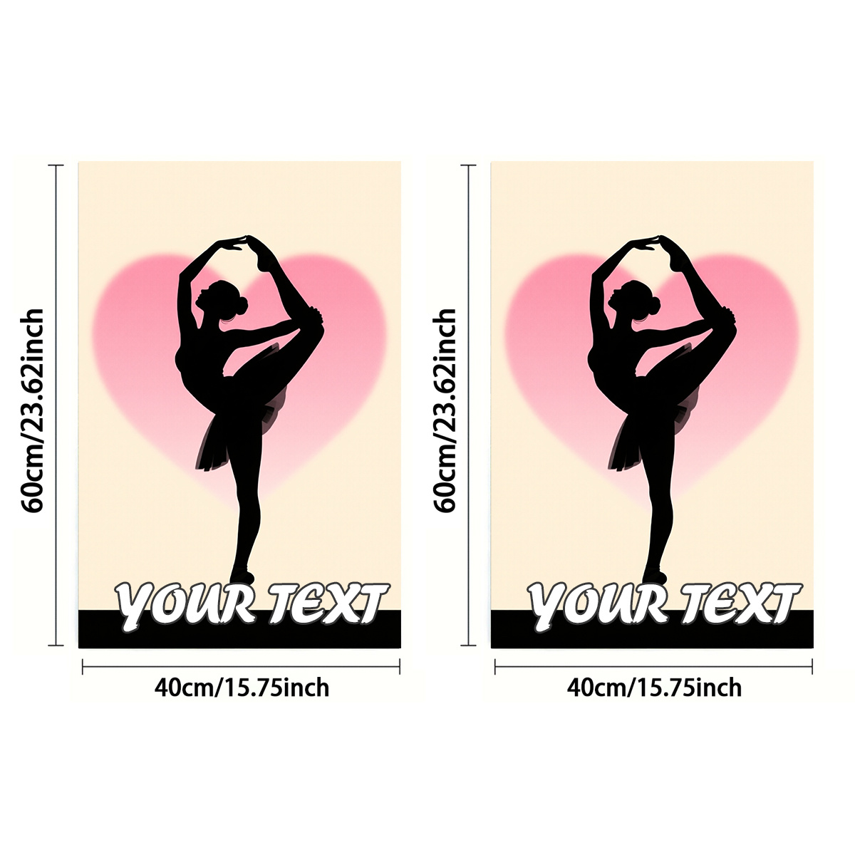 TEMU Testo personalizzato 1/2 pz, Asciugamani, Stampa su un , Rettangolare 40�60 cm, Design silhouette 2D di una ballerina, Personalizzazione a