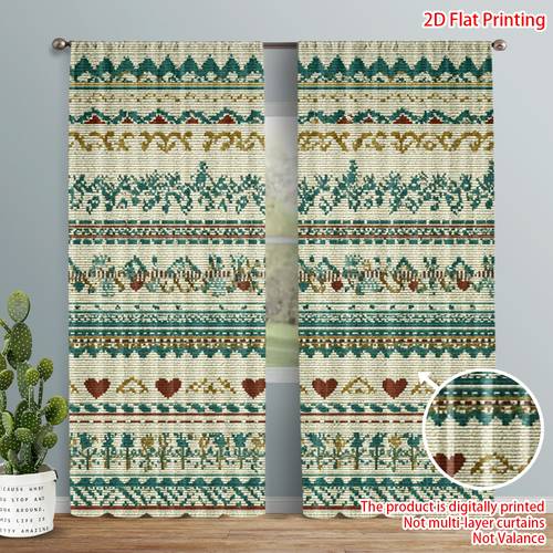 2d düz, 2 parça panel modern yarı şeffaf yatay stor perdeler, yatak odası, oturma odası, mutfak i̇çin uygun - yatay kalpler ve desenli çubuklu pencere perdeleri, makinede yıkanabilir paneller, köşe pencere ve yurt dekoru i̇çin, 2d düz