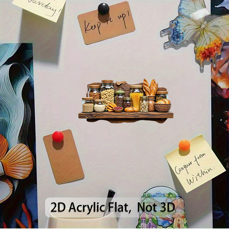 TEMU 1pc Of 2d Printed Refrigerator Magnet Decoration. Are Bright And Long-lasting Without Fading. It Adheres And Is Not Detached, Suitable For