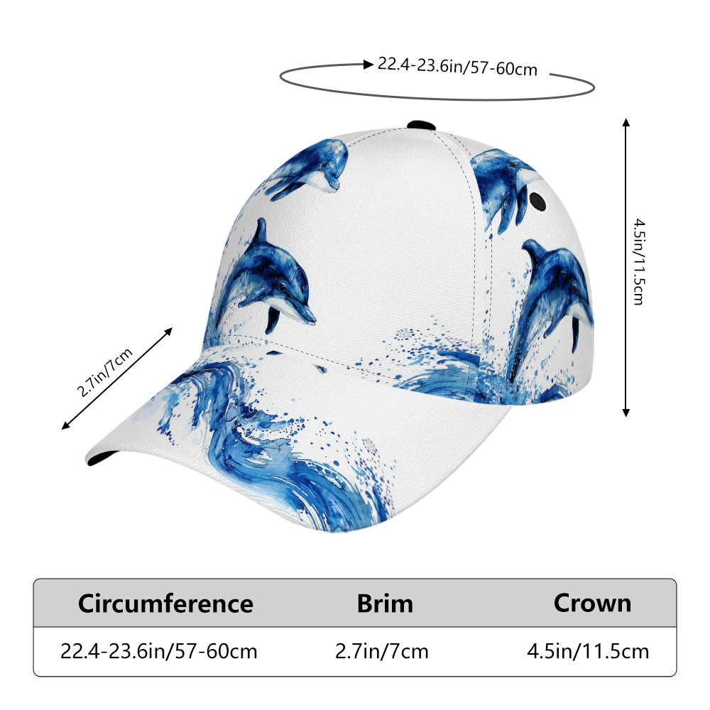 TEMU 1pc Blue Splashing Baseball Cap, Overall Design, Sun And Breathable, Suitable For Daily Wear, Sports Running, Outdoor Travel And Festival Party