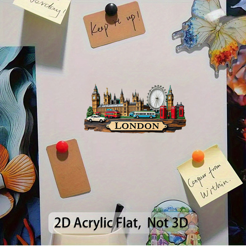 TEMU 2d Plane, New Model, 1pc 2d Flat-printed Magnetic Refrigerator Decoration Sticker. The Refrigerator Sticker Features Bright, Long-lasting Colors