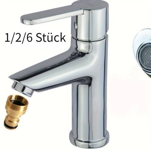 1/2/6 stk. messing-schnellkupplungs-gartenschlauch-adapter – auslaufsicherer, rostfreier wasserhahn-adapter, bequeme einfache bewässerung, haushalts- -adapter