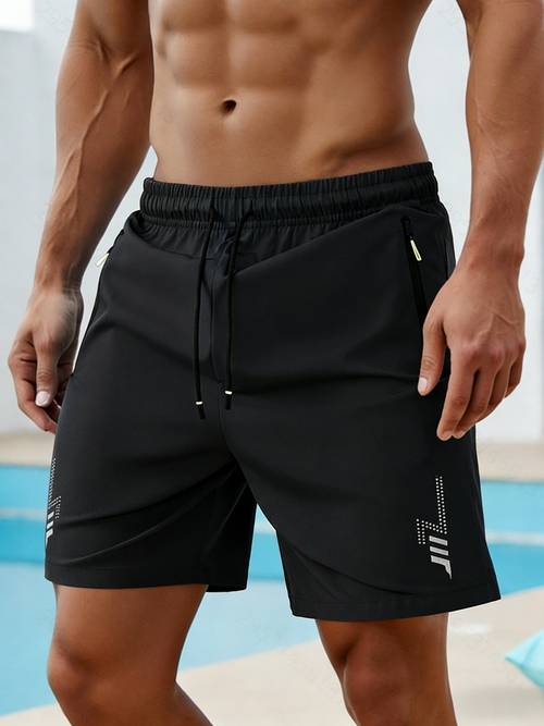mens athletic shorts with side zipper pockets breathable quick dry non stuffy suitable for gym training ourdoor sports running