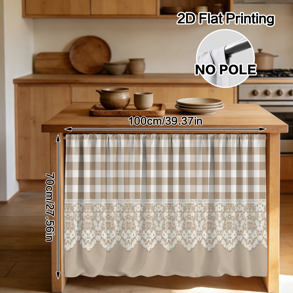 TEMU Tende decorative a in pizzo 2D piatte, stampa 2D piatta, 1 pezzo, per armadietti - per bagno, soggiorno e camera da letto - Decorazione