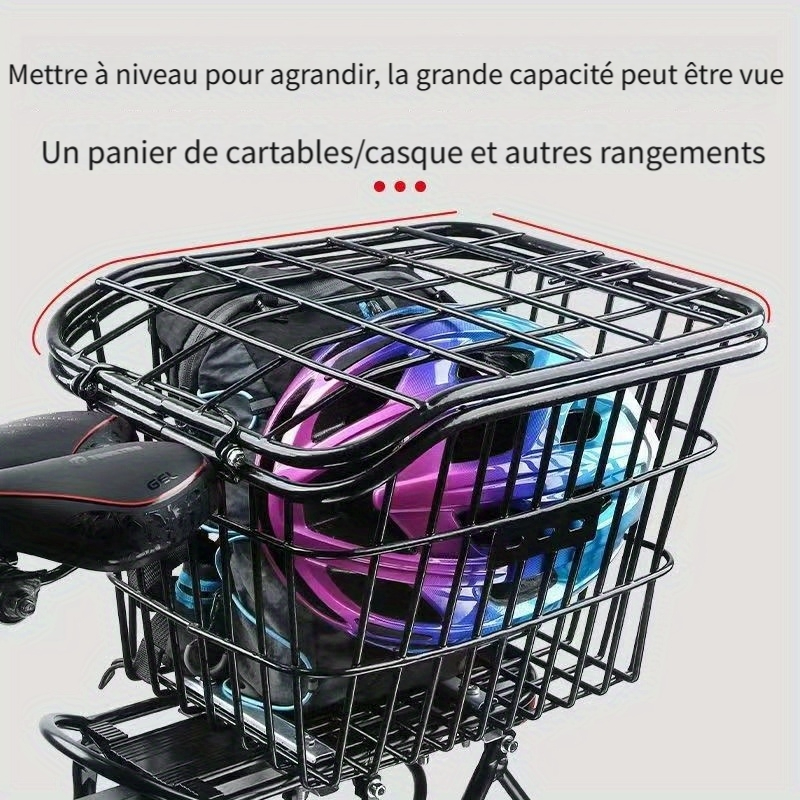 Panier arrière pour porte-bagage, Noir - Vélo urbain Inc