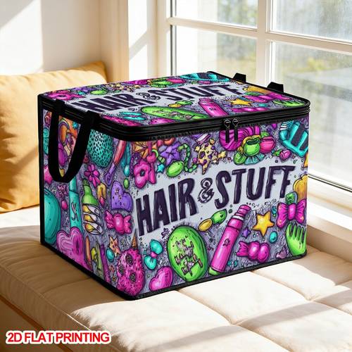 1pc of vibrant hair accessory storage baskets with a strong lid and zipper collapsible pouch for blanket storage bathroom organization a year round solution perfect gift and closet organizer shelf baskets