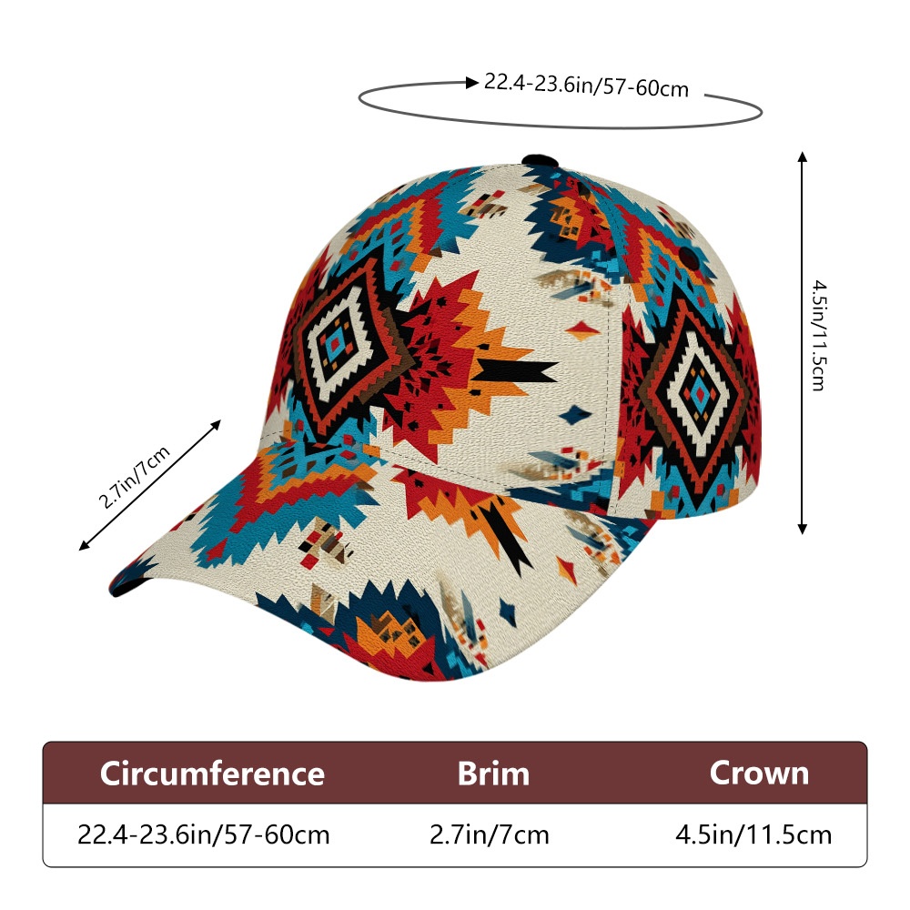 TEMU 1 pièce Casquette de baseball du , casquette snapback réglable - Motif géométrique tribal du , polyester léger et respirant, convient pour le