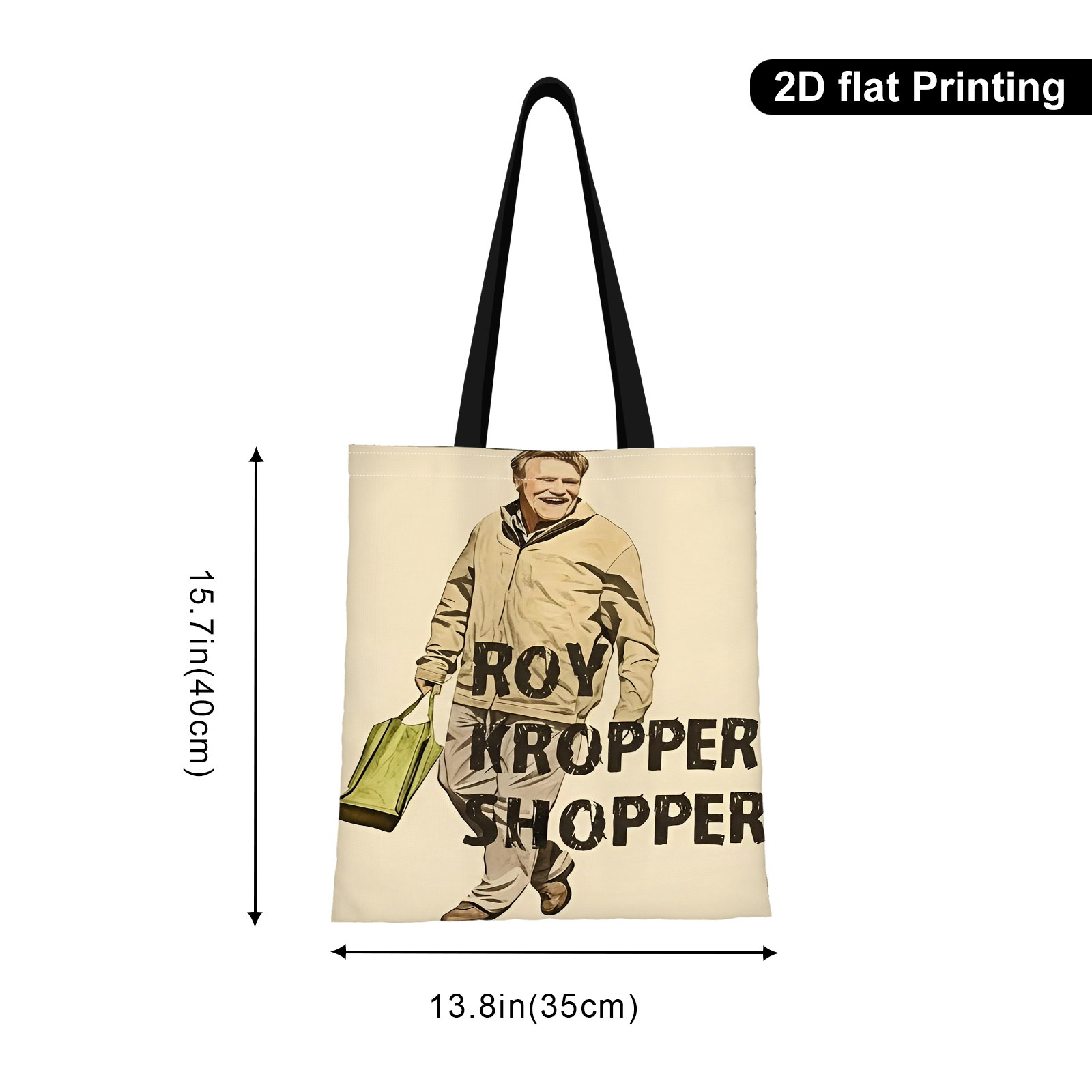 TEMU 1pc Man, Shopping Bagprint Shoulder Bag - Lightweight, Durable Shoulder Bag, Perfect For Shopping, Beach & Casual Use, Everyday Shoulder