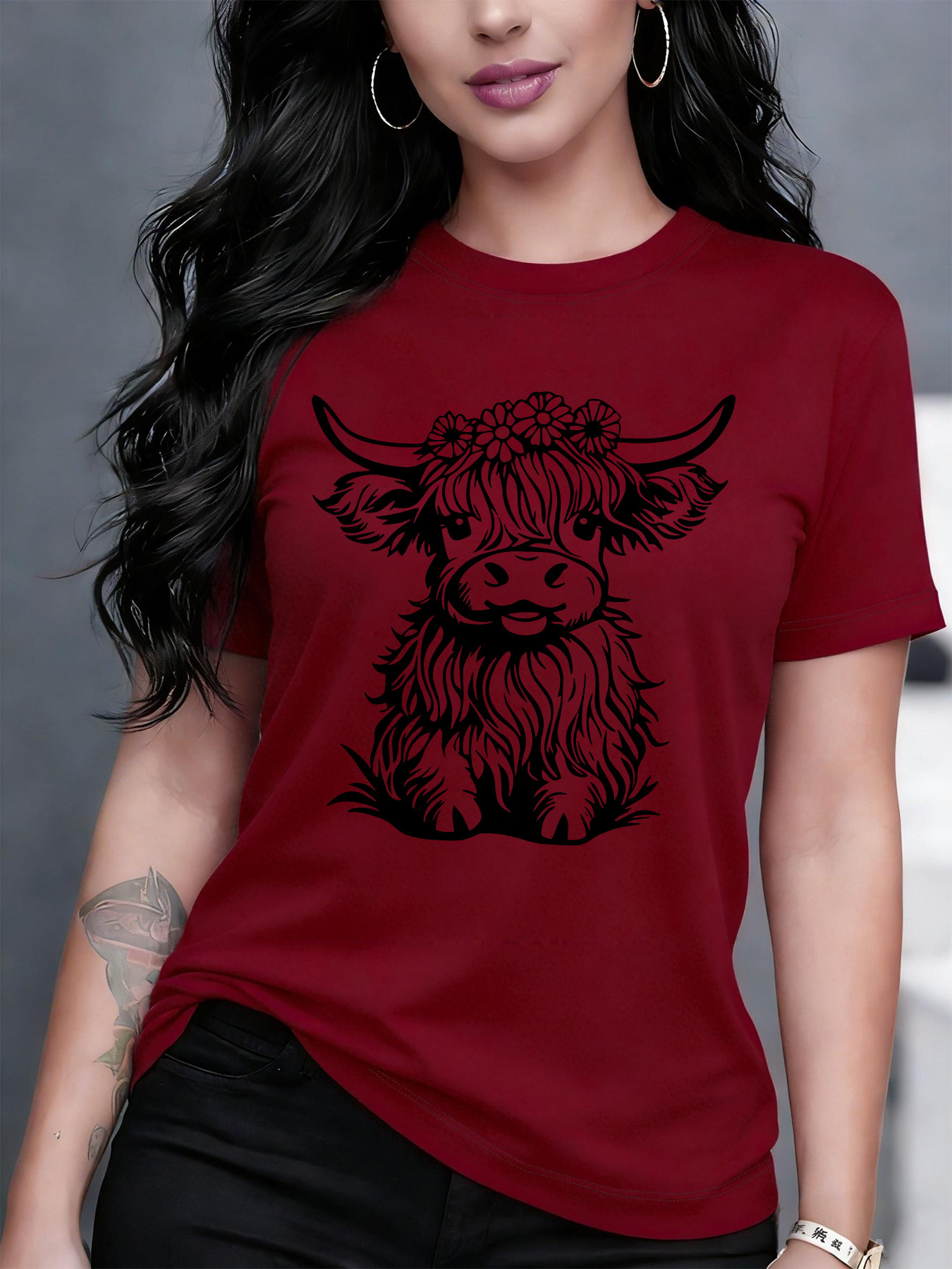 highland cow shirts sold on Temu Canada
