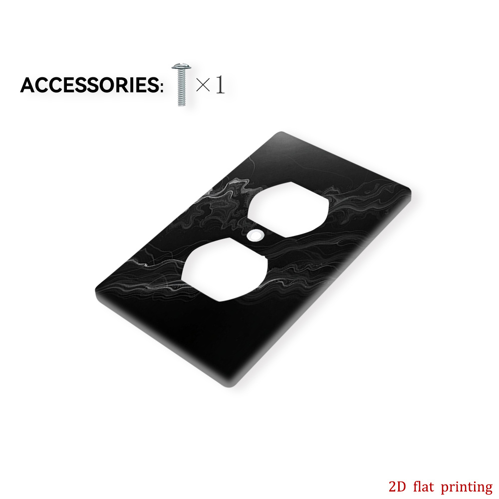 TEMU 1pc 1pcs Modern Light Switch Cover Plate - Texture Suitable For Bathrooms, Bedrooms, Kitchens, -/foolproof Installation, Switch Plate For Decor,