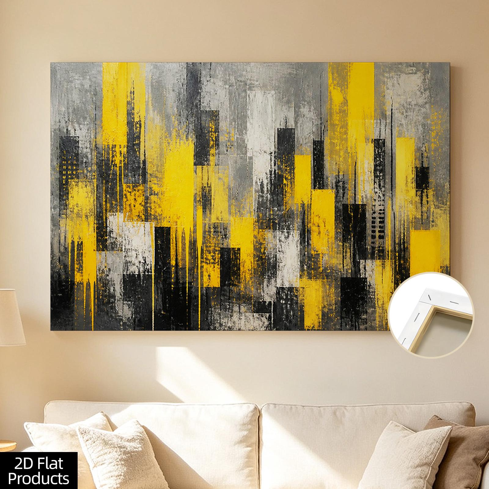 yellow wall decor sold on Temu United States
