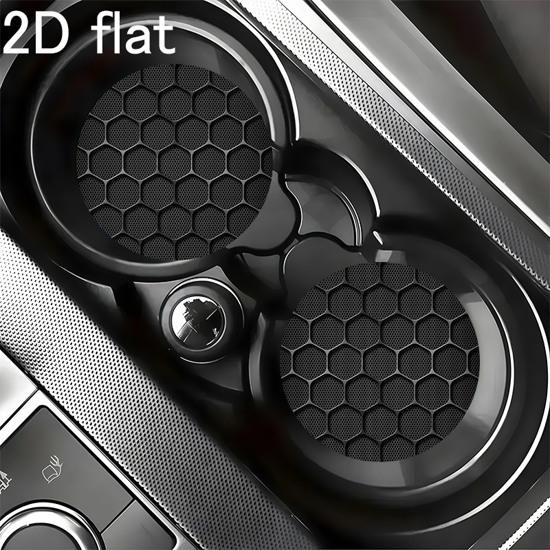 TEMU 2pcs Set Of Honeycomb Car Coasters, , Anti-slip Cup Pads, Fashionable Design, Suitable For Cars And , Perfect For Coffee, Tea, Wine, And Various