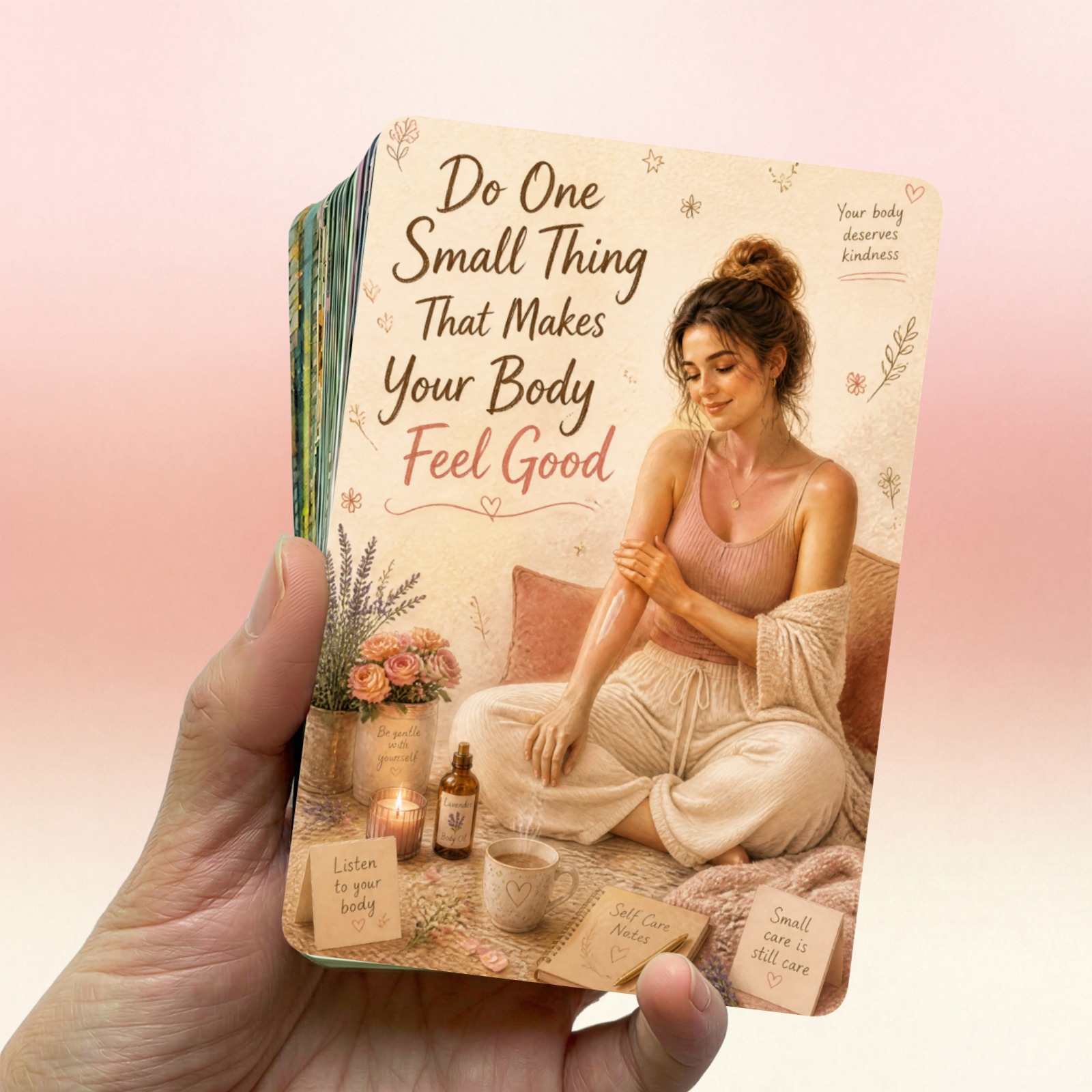 TEMU Tired Of Dragging Through Days Grab 18 Self-care Reminder Cards To Pick Up Small Habits That Your Mind And Body